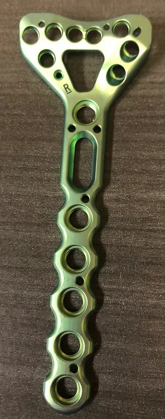 Arthrex Titanium Volar Distal Radius Plate, 7hole, wide width, right