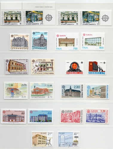 1990 - Europa CEPT (Giro completo) - Edifici postali, 35 paesi 80 val. MNH** - Picture 3 of 4