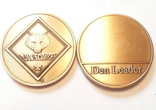 Cub Scouts Den Leader Engravale BSA Challenge Coin