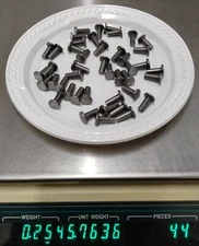 Rivets Solid Metal Mild Steel Flat Head 3/16" dia. x 1/2" long Fastener (1/4 lb)