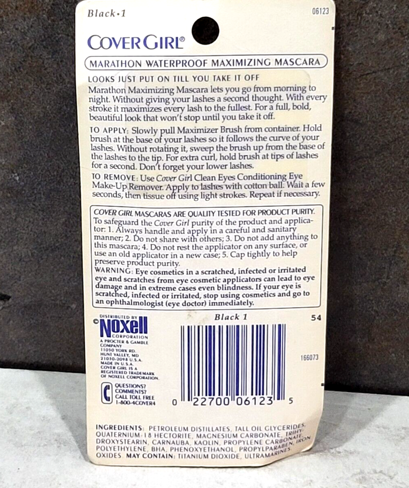 Cover Girl Marathon mascara black 1 waterproof maximizing NEW eBay