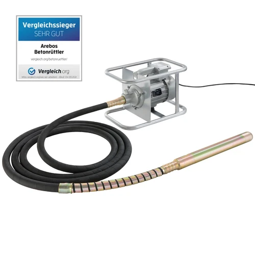 AREBOS Betonrüttler 1500W Innenrüttler Handrüttler Rüttelflasche Flaschenrüttler