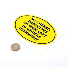 No Baguettes Funny French Car Sticker Window Bumper Vinyl Decal 2CV Renault Etc