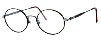 Fashion Optical Extra Small Reading Glasses Prep Brown Antique Silver 46mm +2.25
