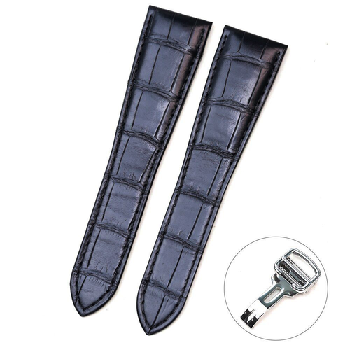 23 mm Alligator Skin Leather Black 
