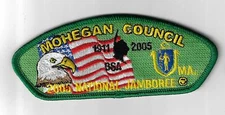 2005 National Jamboree JSP Mohegan Council, BSA MA. 1911 GRN Bdr.