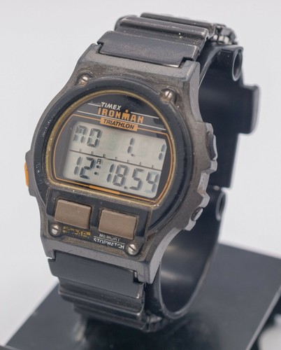 Pre-INDIGLO 1992 Timex Ironman Triathlon Uomo Orologio da Polso Digitale  Cinturino in Metallo \u0026 | eBay