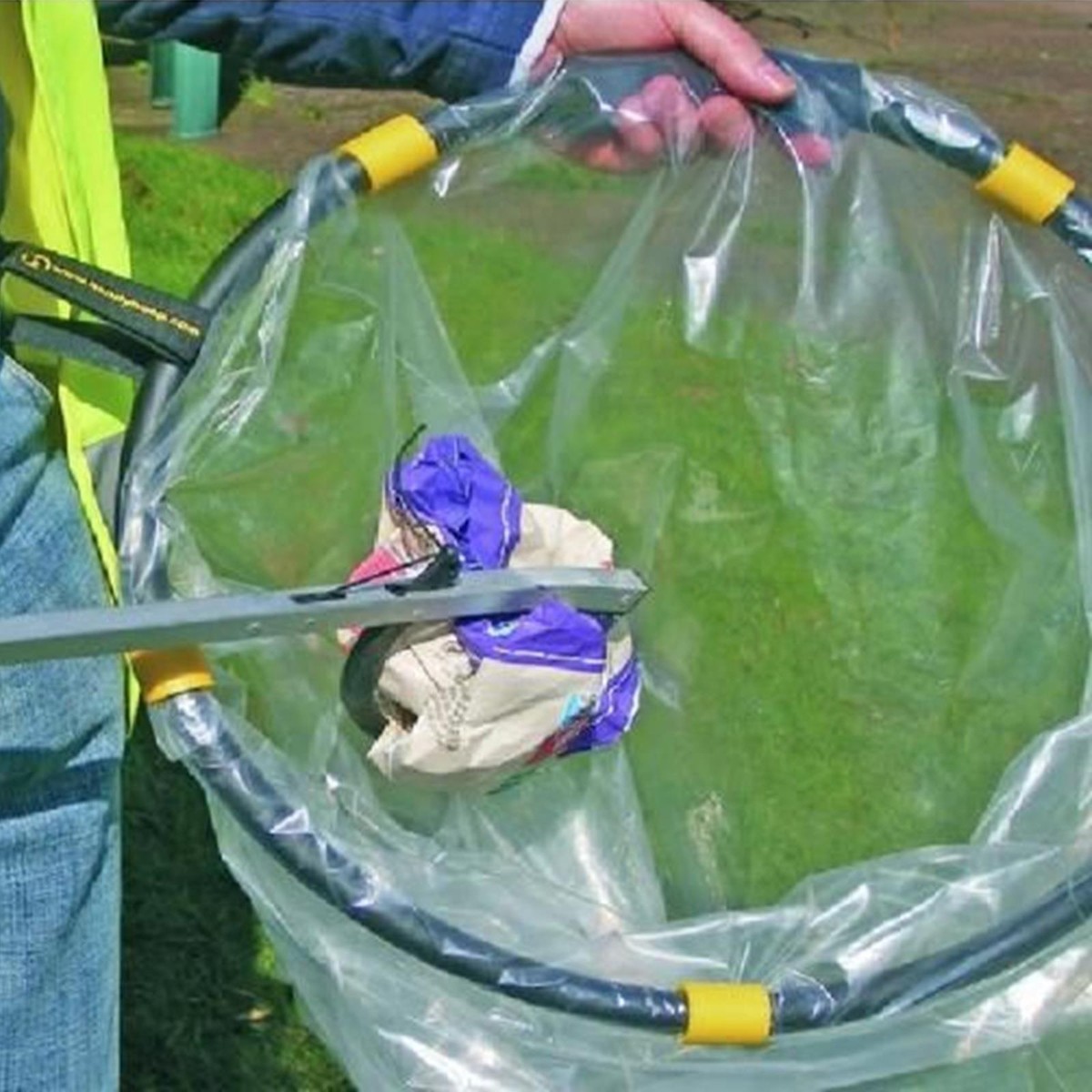 Handy Hoop Ring Sack Bin Refuse Bag Holder Garbage Litter Picking Plastic  Handle