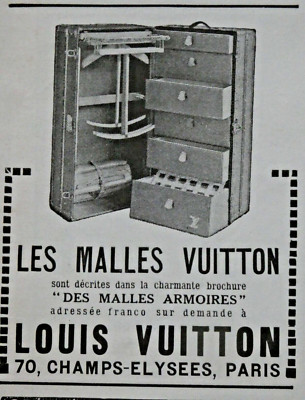 PRESSEWERBUNG 1923 LOUIS VUITTON LES PORTE HABITS - ADVERTISING