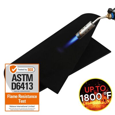 Matace 2Pk 12x14'' Fireproof Welding Blanket & Pad, 5mm Fire-Resistant Felt, Heat