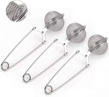 Snap Ball Tea Strainer, JEXCULL 3 Pack Premium Stainless Steel Tea Infuser with