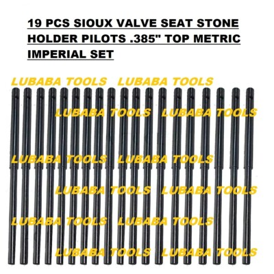 #ad #ad Set Of 19 Pcs Sioux Valve Seat Stone Holder Pilots .385quot; Top Metric Imperial $116.90