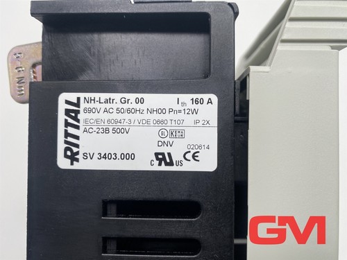 Rittal NH-Lasttrenner Gr. 00 SV 3403.000 BH fuse-switch 160A 690VAC 3-polig - 第 4/10 張圖片