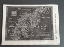 Original antique (1834) county map - Northamptonshire - Guide to Knowledge