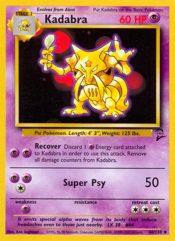 Pokemon Kadabra (46/131) Base Set 2 LP