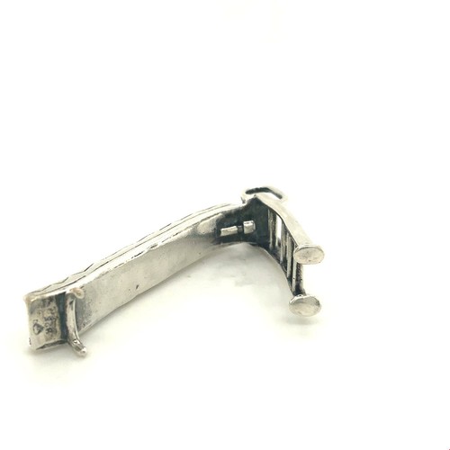 Vintage Signed 925 Sterling Detailed 3D Display Slide Kids Playground Miniature - Picture 3 of 8
