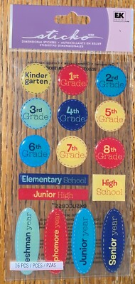 Sticko SCHOOL GRADES Kindergarten 1st 2nd 3rd 4 Freshman Sophomore Junior Senior