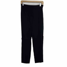 Vince Black Triacetate Crepe Tuxedo Stripe Trousers Ankle Pants Small Pull On