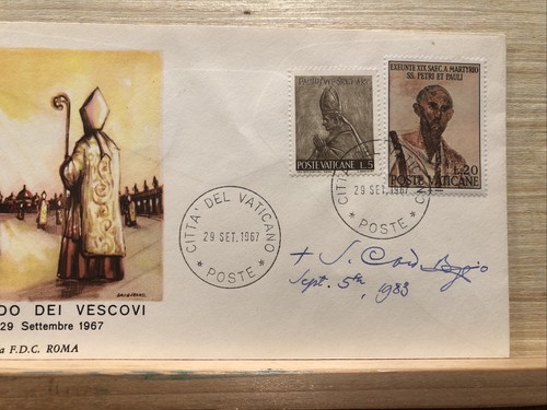 Cardinale Sebastiano Baggio Firmata Copertina FDC 1967 Vaticano RARA - Foto 5 di 5