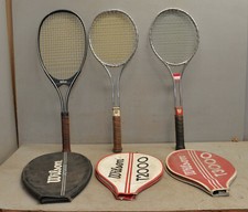 3 vintage Wilson tennis rackets T2000 T3000 Defender collectible sports lot