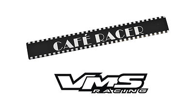 1 VMS RACING ALUMINUM CAFE RACER BIKER MOTORCYCLE CLUB BAR RANK EMBLEM ...