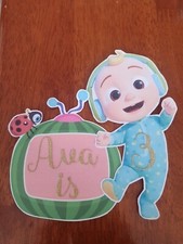 JJ cocomelon Inspired Personalised Cake Topper 
