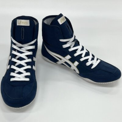 ASICS Wrestling Shoes 1083A001 Navy x white gold edge Successor to