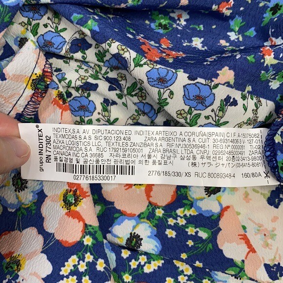 Zara Basic Cold Shoulder Patchwork Floral Dress S… - image 7