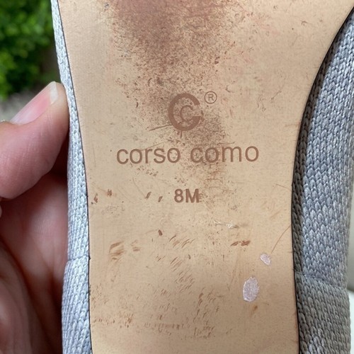 Corso Como Julia Pointed Toe Flats Gray Woven Fabric Slip On Shoes Size 8 - Picture 8 of 10