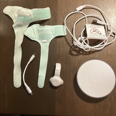 OWLET Smart Sock Baby Monitor Base, Sensor, Two Sizes of