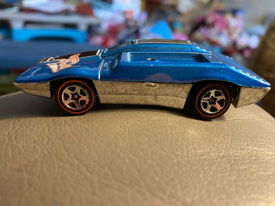 Asiento Hot Wheels Redline azul "Side Kick" deslizable 1970 Malasia Mattel vintage Foto 4 de 4