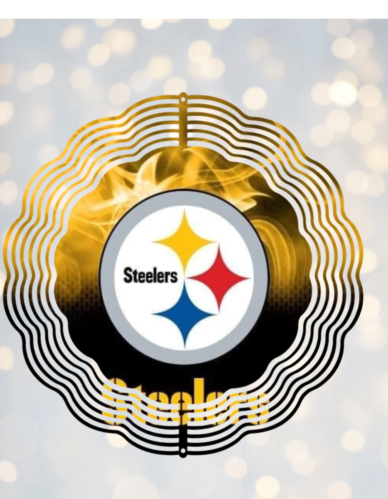 Pittsburg Steeler Round Wind Spinner