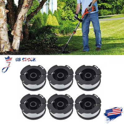 6Pack Spool Line For Black Decker String Trimmer AF-100-3ZP Weed Eater 30ft