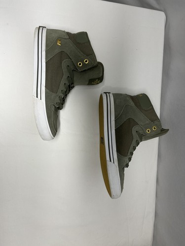 Auténticas Zapatillas Supra Vader Verde Oliva y Dorado Talla Hombre’s 8 - Imagen 2 de 7
