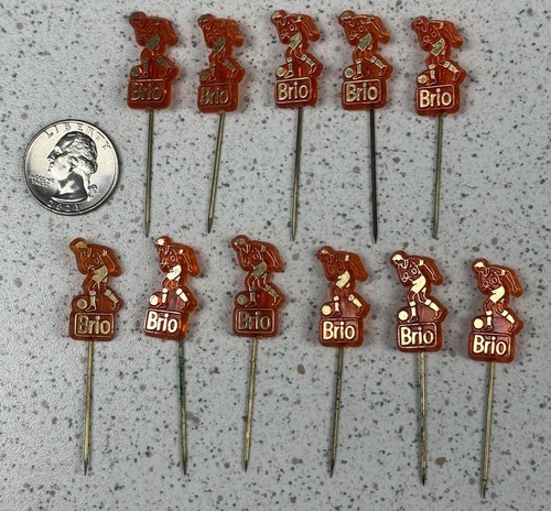 Lot of 11 BRIO Margarine Soccer Dutch VTG Stick Pin Badge Pins #49545 - Picture 1 of 5