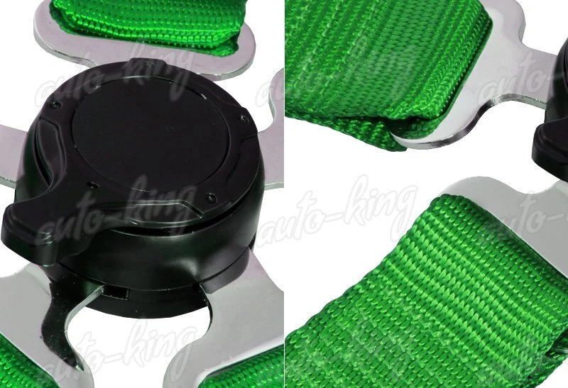 JDM 2" Duradero Nylon 5 Puntos Bloqueo de Leva Arnés de Seguridad Cinturón de Seguridad Verde X1 Foto 2 de 2