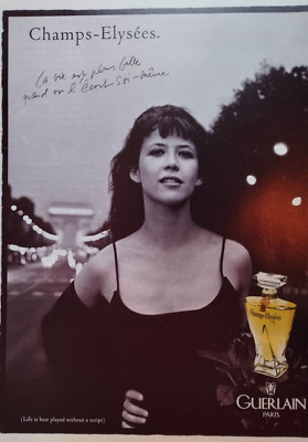 GUERLAIN Vintage Print Ad !! '' Champs -Elysees Perfume ''
