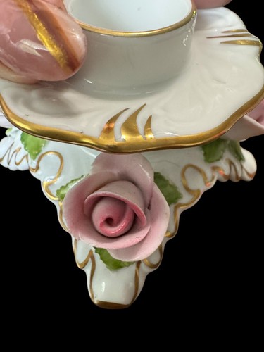 Vintage AK Kaiser Kerzenständer goldbesetzt floral Porzellan Made in W. Germany - Bild 9 von 15