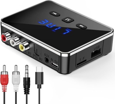 Bluetooth 5.4 Transmitter Empfänger Sender Receiver Stereo Audio AUX Adapter