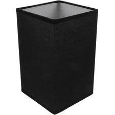 Black Fine Linen Square Lampshade, 20x12x12CM, E27 Replacement, Table, Floor