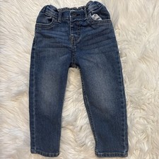 Oshkosh B  Gosh Jeans Boys 24M Blue Straight Denim Pants Elastic Waist GUC