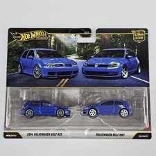 Hot Wheels 2026 Premium Twin Pack 2004 Volkswagen Golf R32  Golf MK7 - New