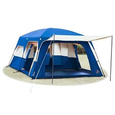 Extra Large Tent 6-10-12-14 Person B ,Family Cabin Tents,2 Rooms,3 Dark Blue