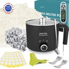 Candle Making Kit 5lbs Soy Wax Flakes Melter Wicks DIY Supplies SAEUYVB Natural