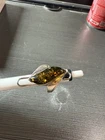 Vtg estate ring green amber 925 sterling silver size 8 glows wear scrap 5 grams