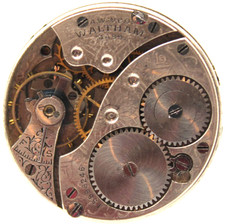 1907 WALTHAM POCKET WATCH MOVEMENT 15598246 GRADE: 161 0s 7j SD2 