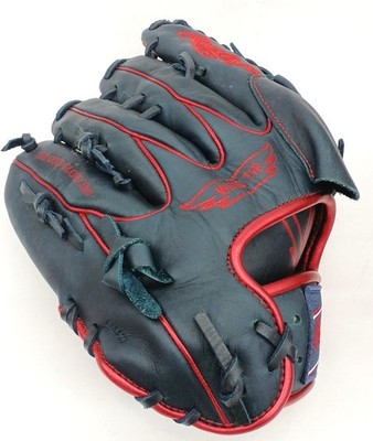 Rawlings GR4HTCA15W Pitcher Rubber Baseball Glove Navy Red