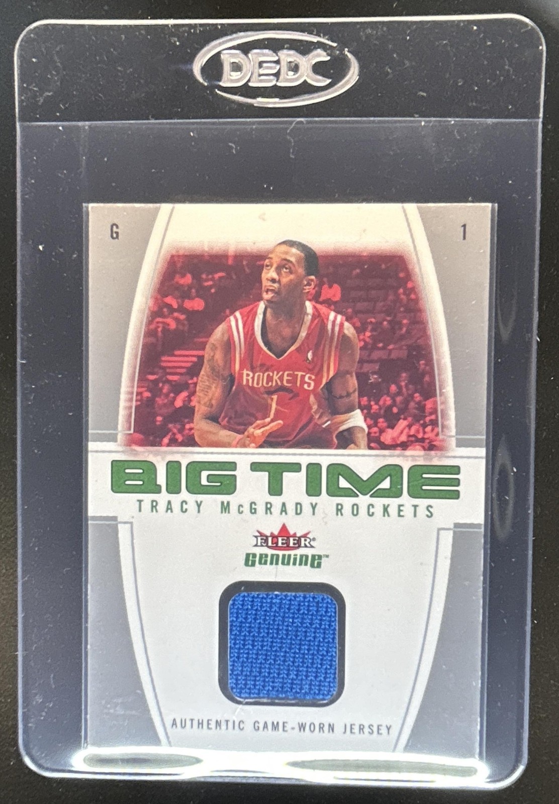 2004-05 Fleer Genuine Tracy McGrady Big Time Game Used Jersey #BT/TM Rockets view 1