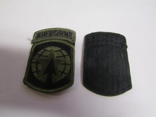 MILITARY PATCH HOOK AND LOOP SET OF 2 16TH POLICE BRIGADE WITH AIRBORNE TAB BDU