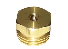 Rego 5764B Brass Adapter 1-3/4" Male ACME x 3/8" Female NPT Propane LP Gas